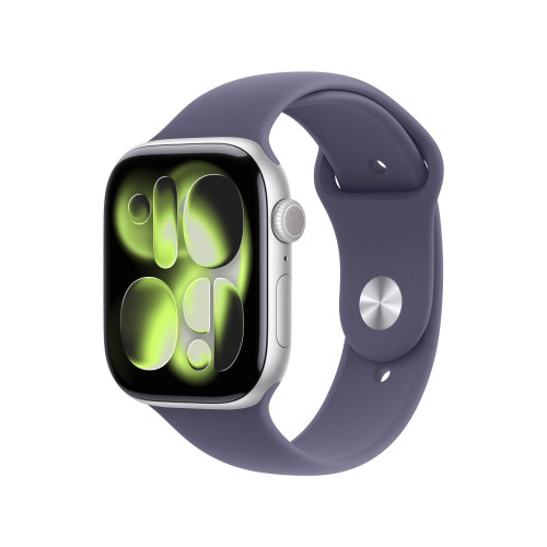 Apple Watch Series 11 GPS 46mm Silver Alu. Case w. Purple Fog S. Band - M/L (MEVA4) (Open Box)